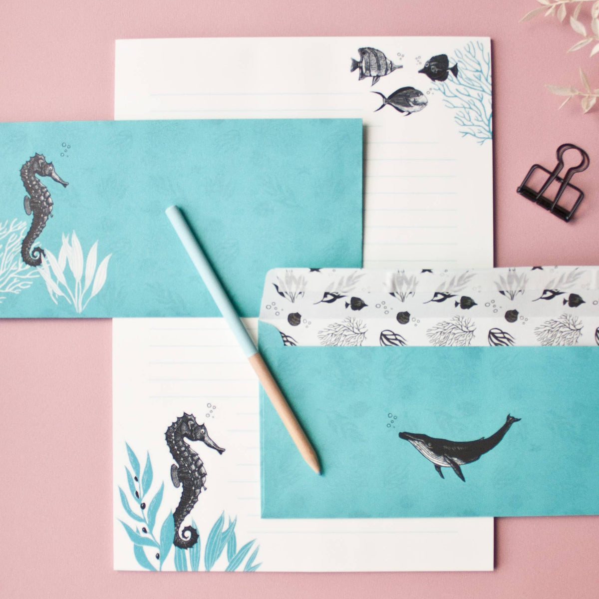 Stationery Set Seahorse