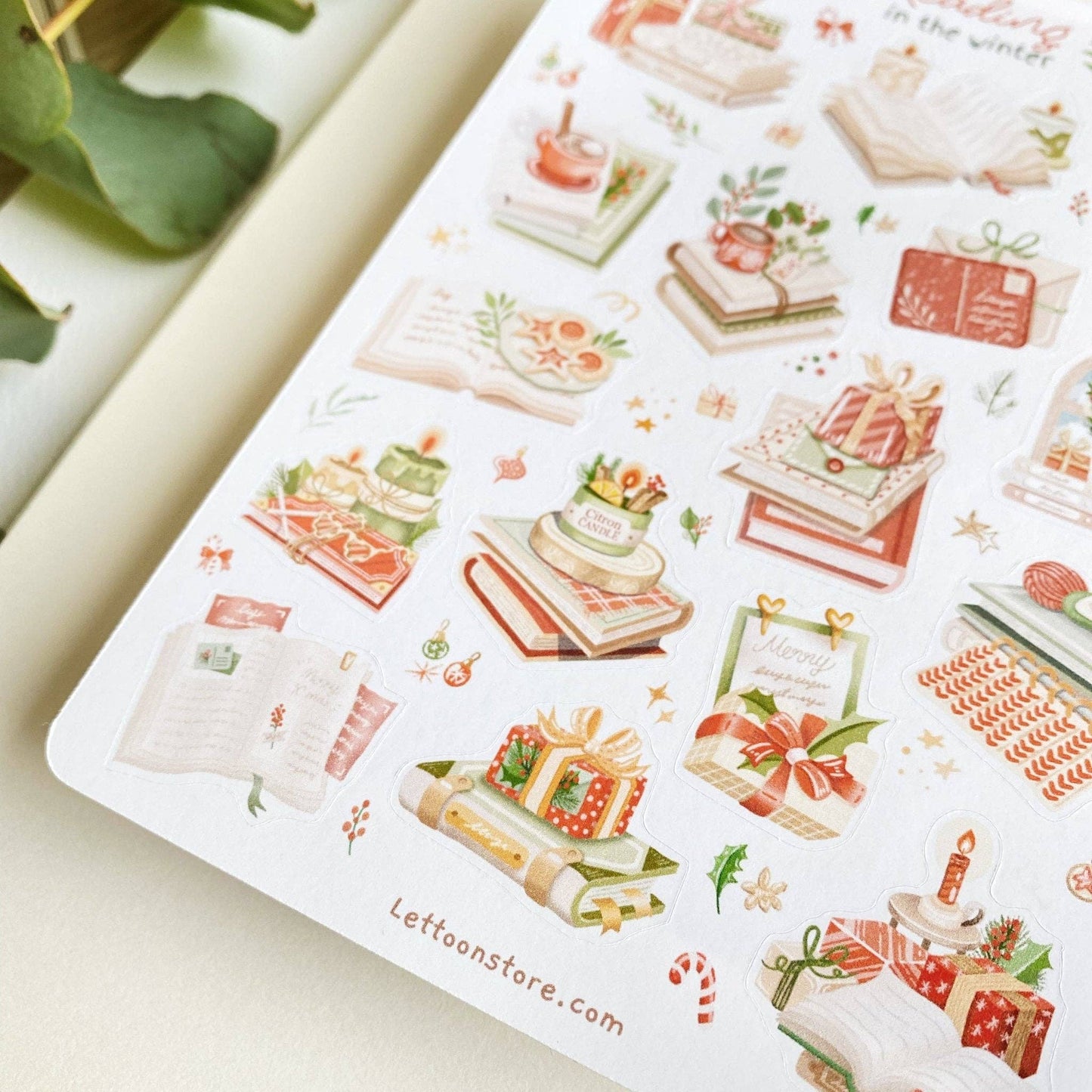 Sticker Sheet - Reading in the Winter