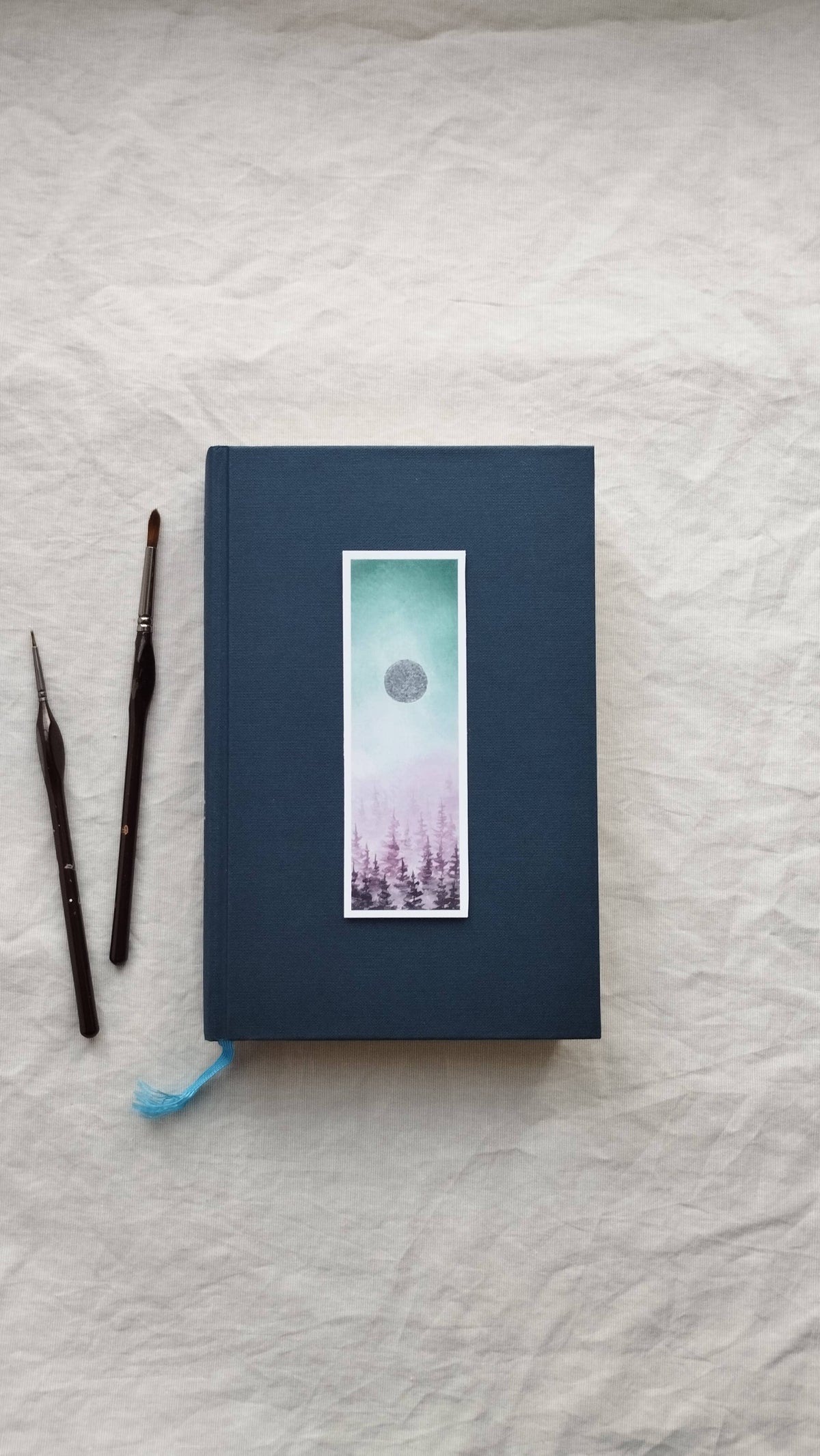Misty Lilac Forest Bookmark