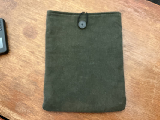 Medium Green Corduroy Book sleeve for hardback books