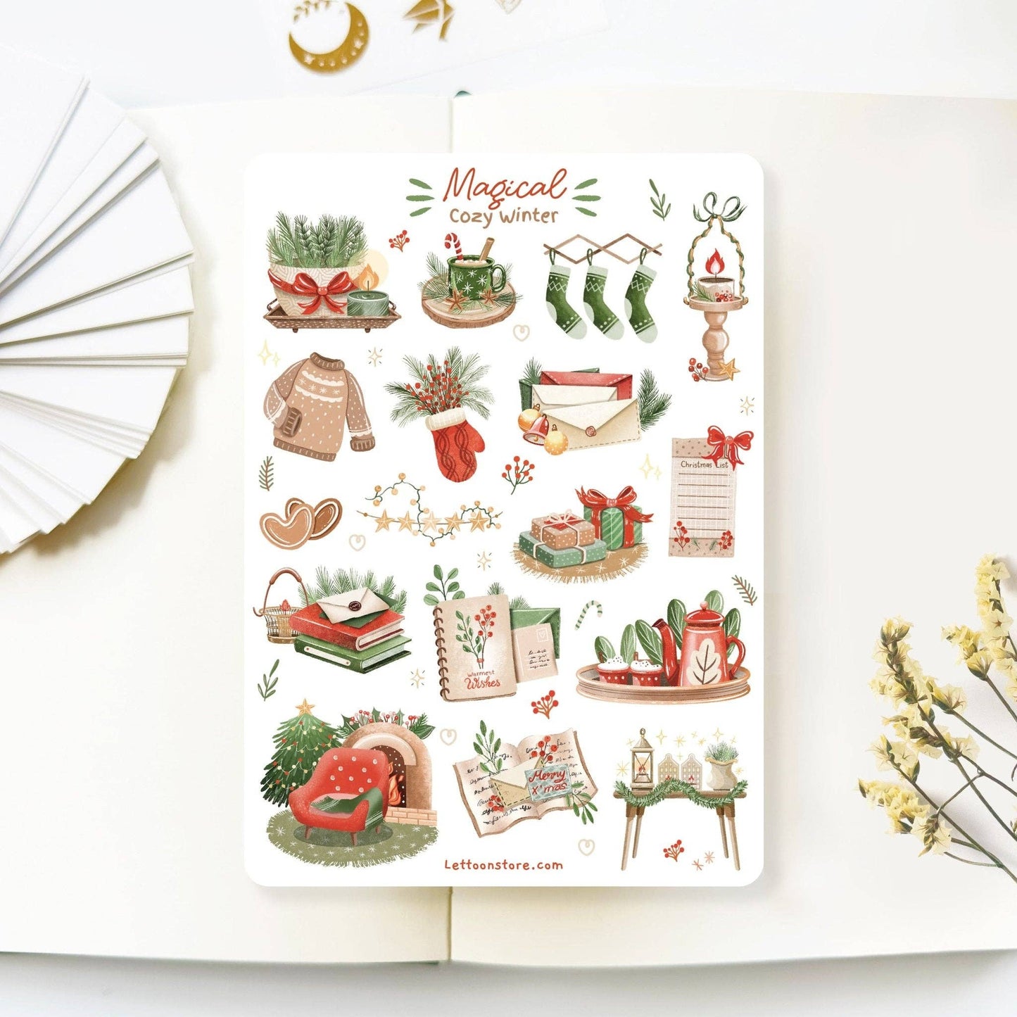 Sticker Sheet - Magical Cozy Winter: Matte Paper