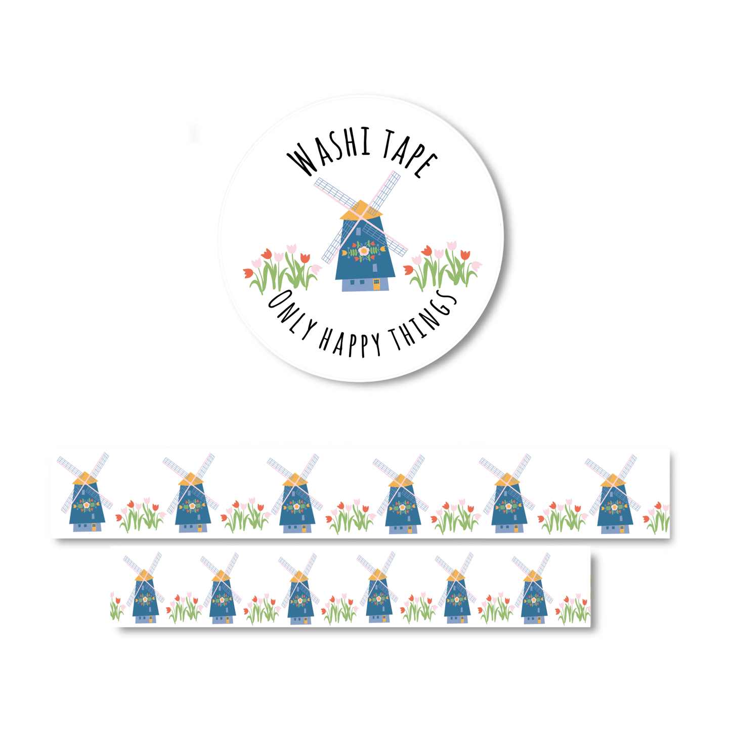 Washi tape windmills