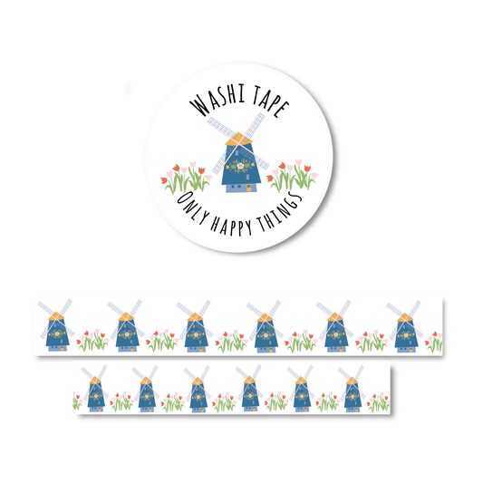 Washi tape windmills