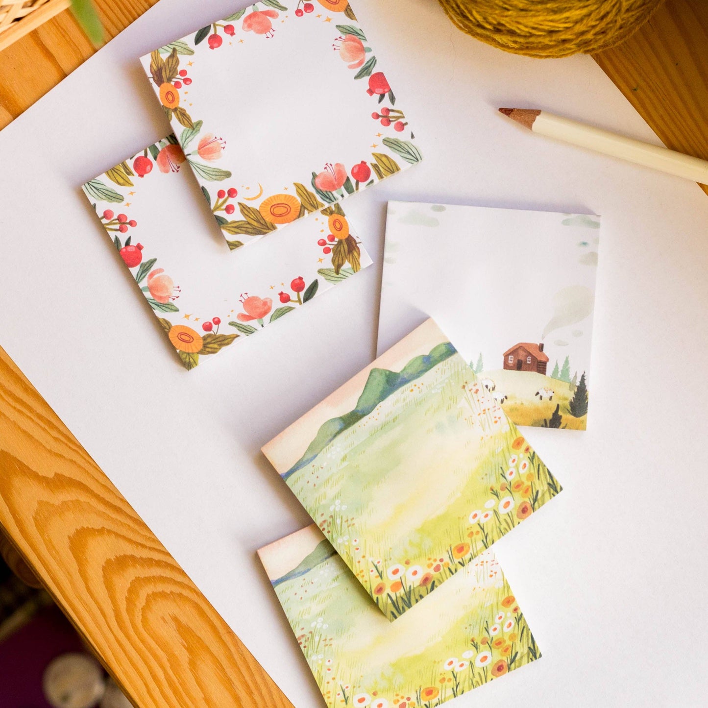Sticky notes — Cheery flowers