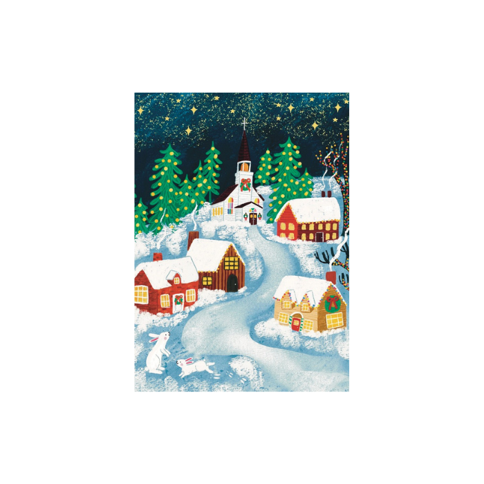 Mini puzzle Festive Village - Trevell - 99 pieces