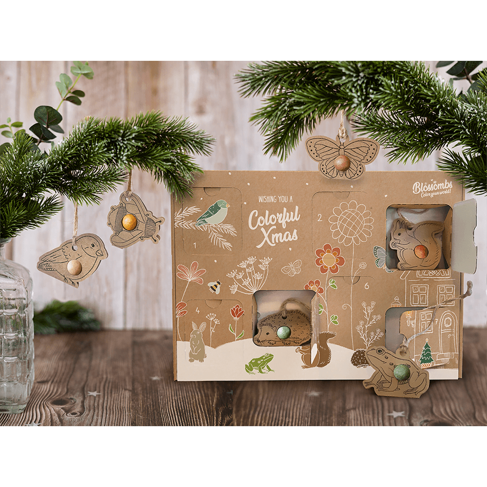 Advent calendar with 7 hangers with 1 Blossomb each