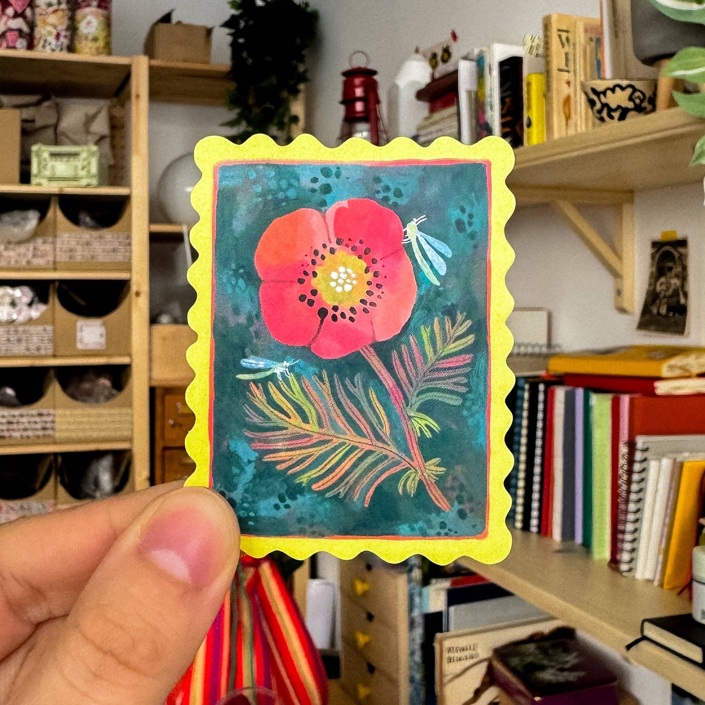 Vinyl Sticker — Poppy Stamp