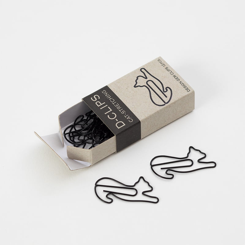 Cat Stretching Paper Clips by Midori