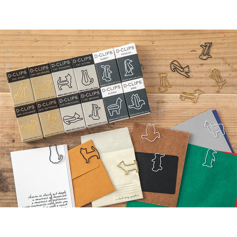 Cat Stretching Paper Clips by Midori