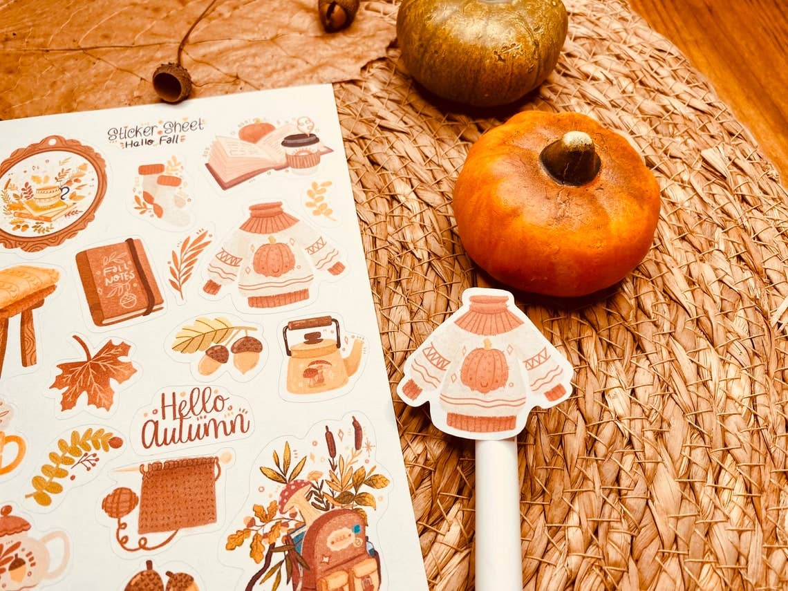 Hello Fall Stickers sheet