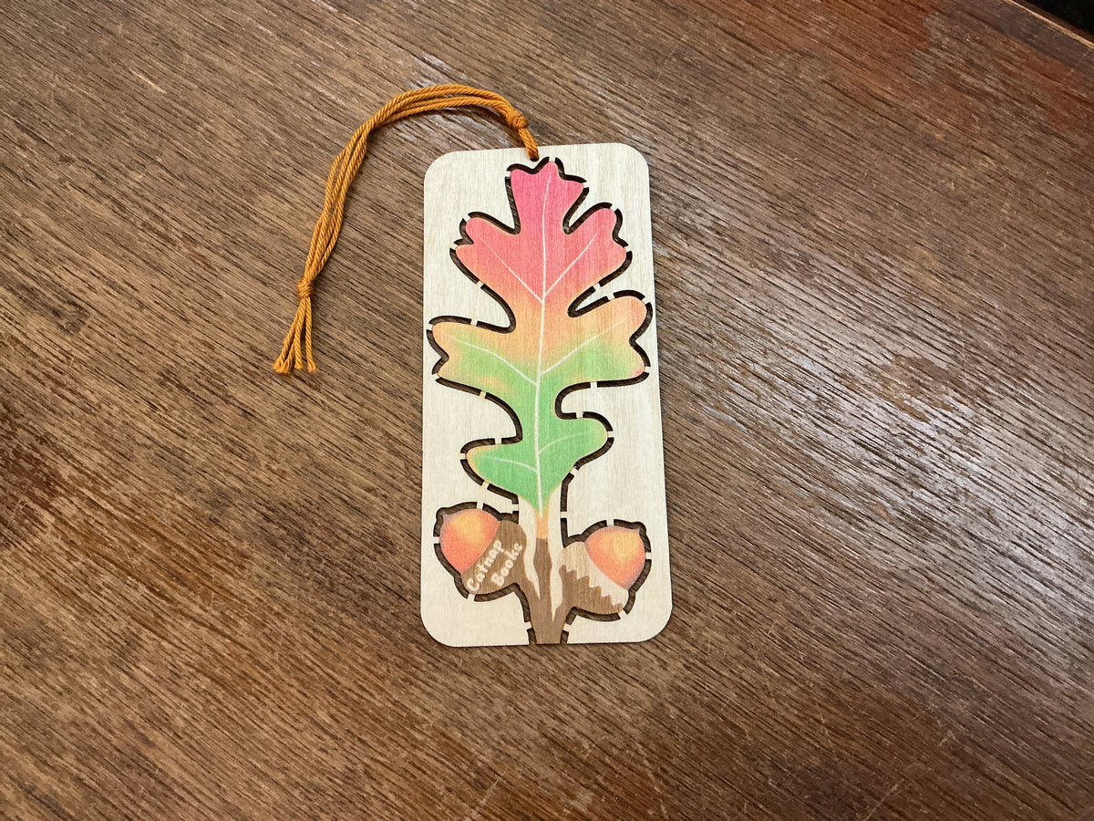 Wooden Oak Leaf Bookmarks