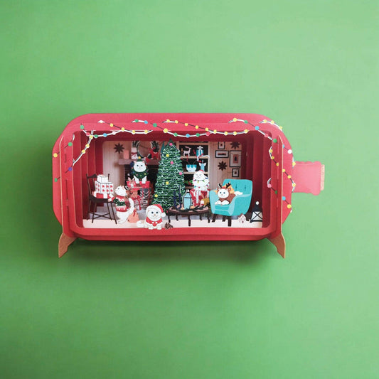 Message in a Bottle Cat Christmas