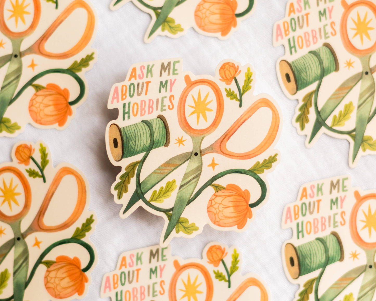 Vinyl Sticker — Ask Me About My Hobbies