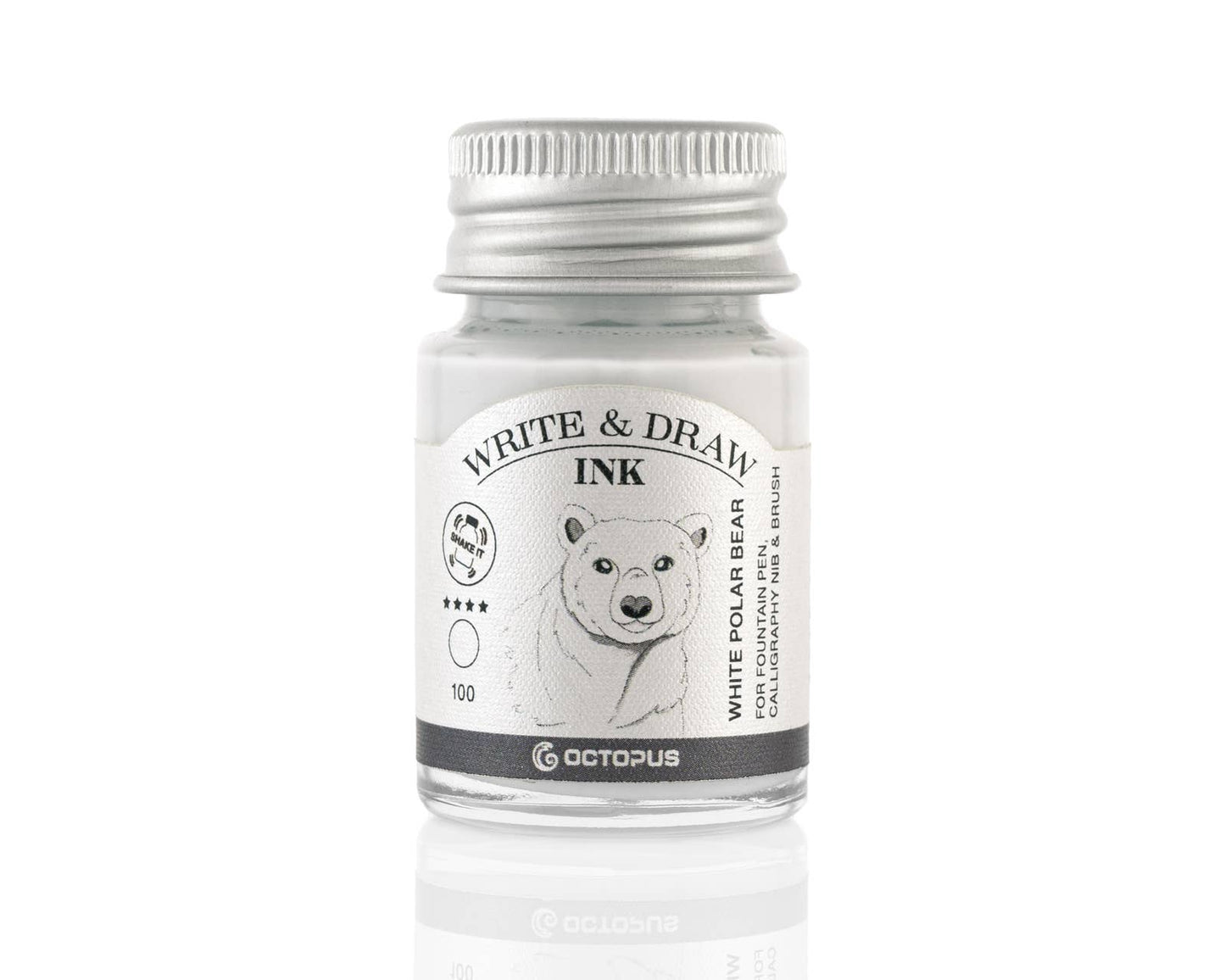Write and Draw Ink 100 White Polar Bear Writing Ink 10ml