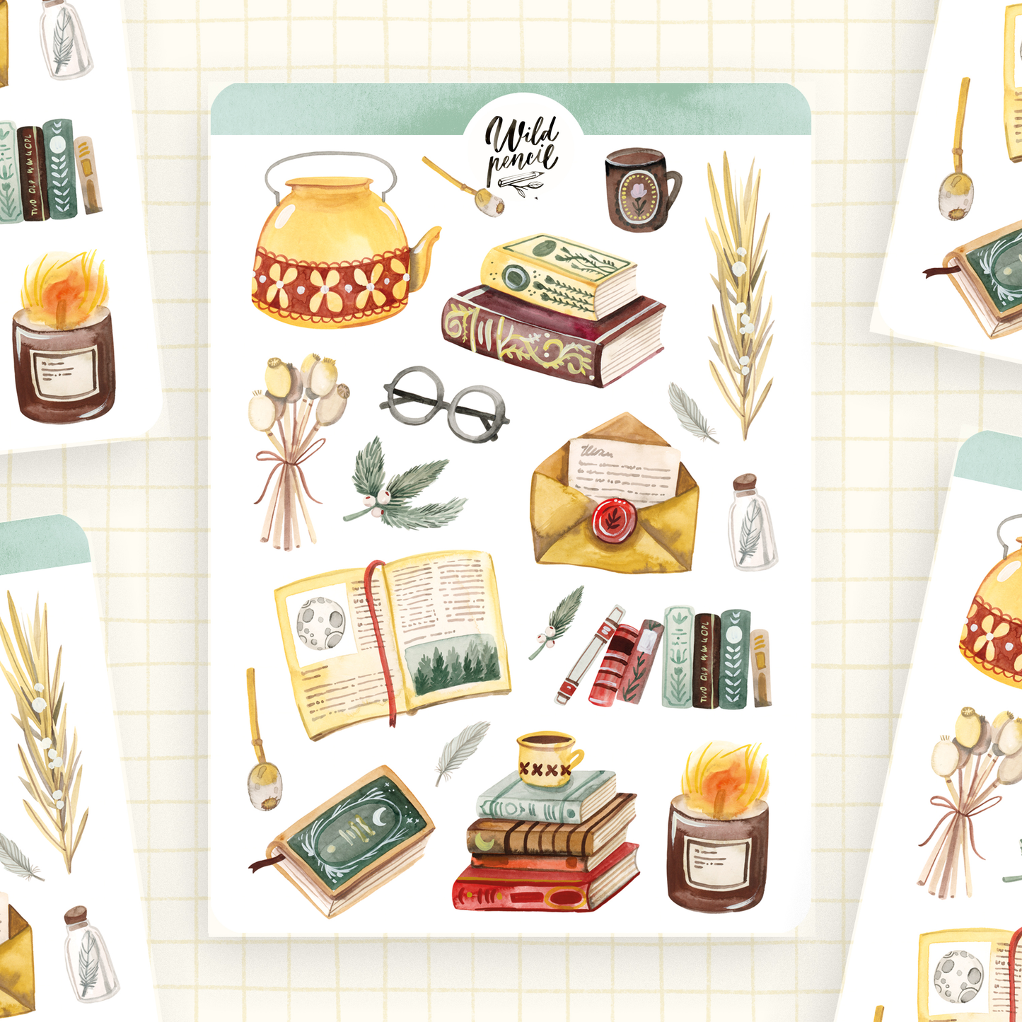 Sticker Sheet — Library