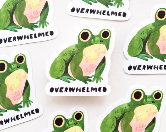 Vinyl Sticker — Overwhelmed Frog