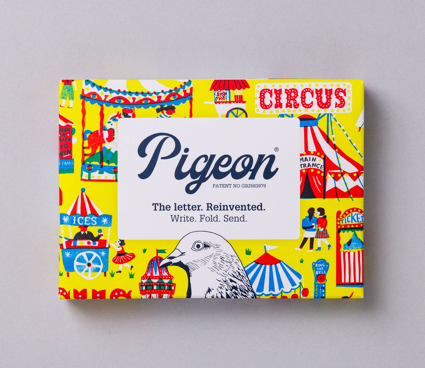 Circus Pigeon, Folding Stationery Letter Pack, Pack of 6