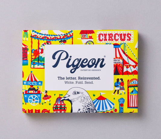 Circus Pigeon, Folding Stationery Letter Pack, Pack of 6