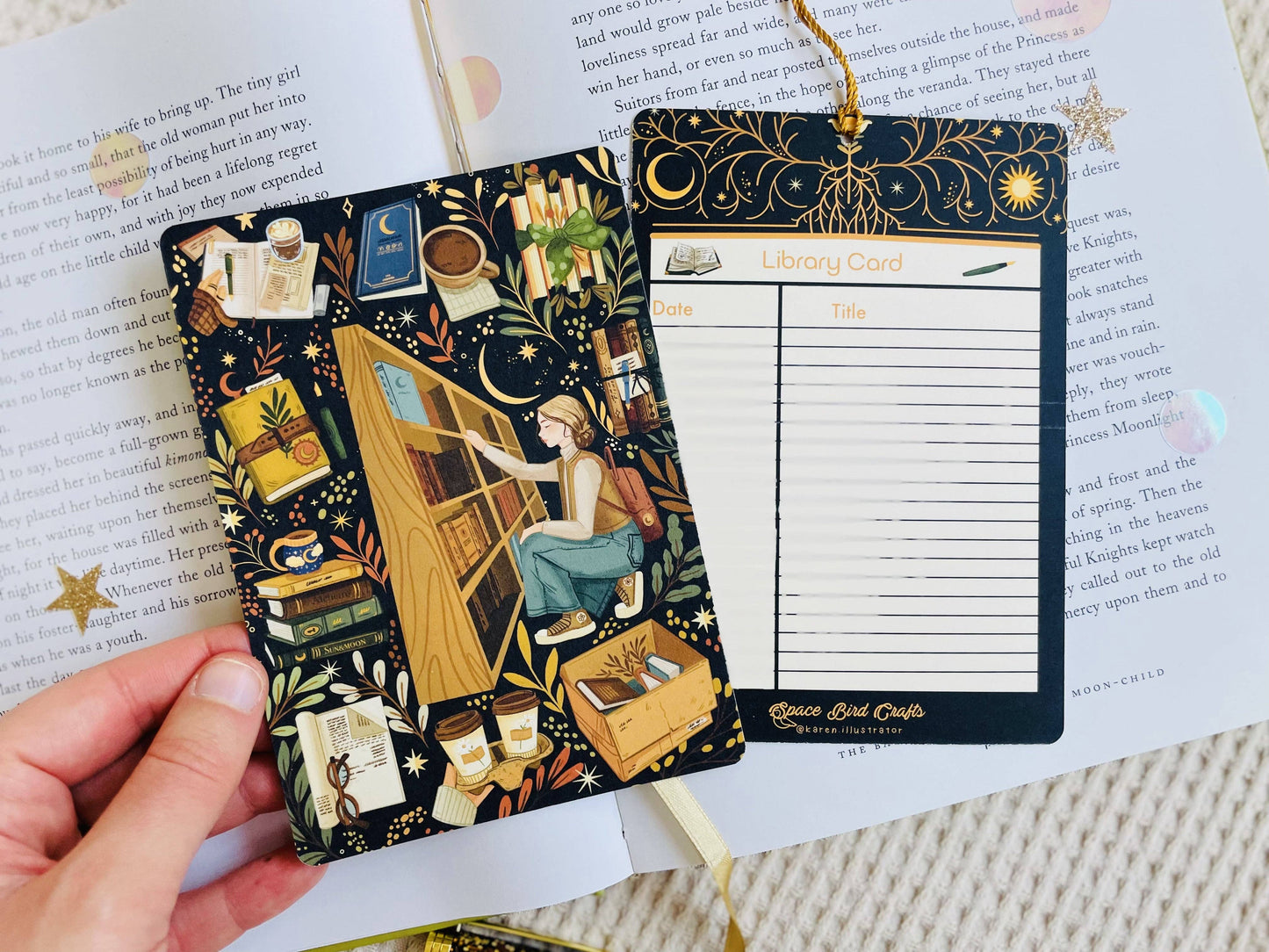 Book Shop Reading Bookmark Library Card: Yes with the tassel