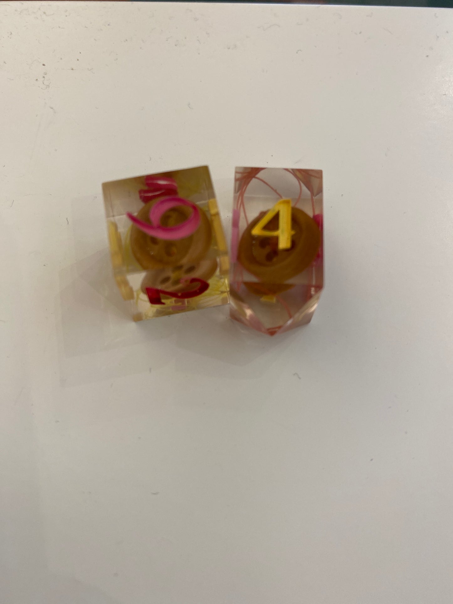 7 Piece Dice Set "Cute as a Button"