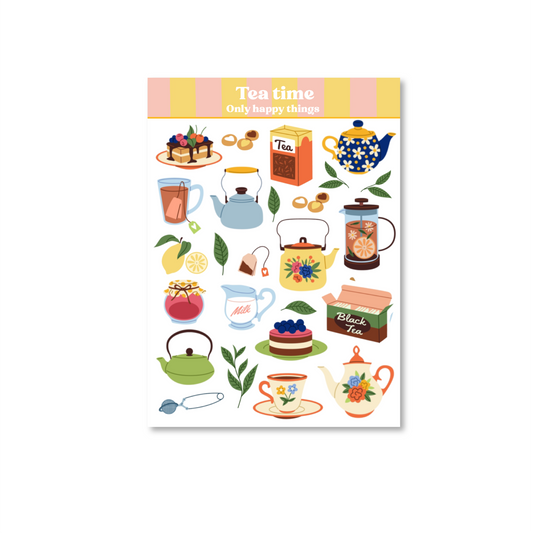 Stickersheet Tea time