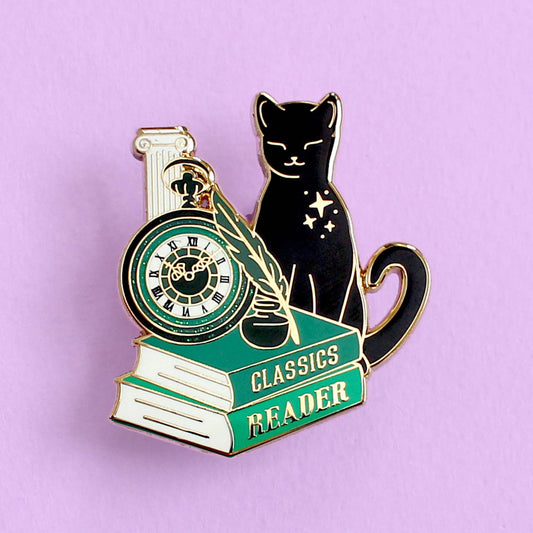 Classics Reader Cat Enamel Pin