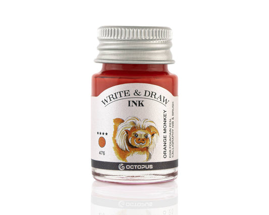 Write and Draw Ink 476 Orange Monkey Writing Paper 10ml