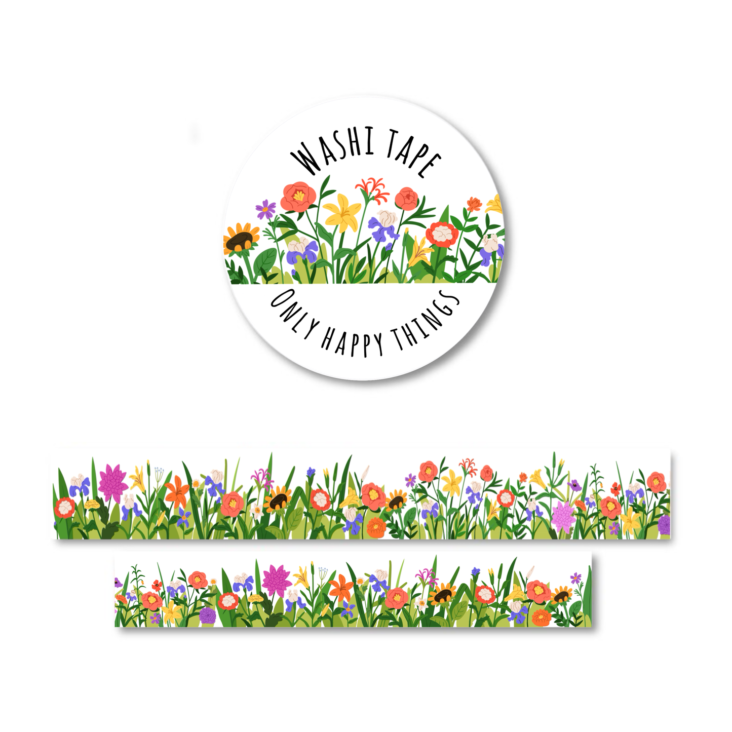 Washi tape Spring flowers