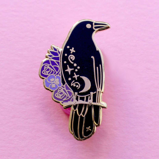 Crow Enamel Pin