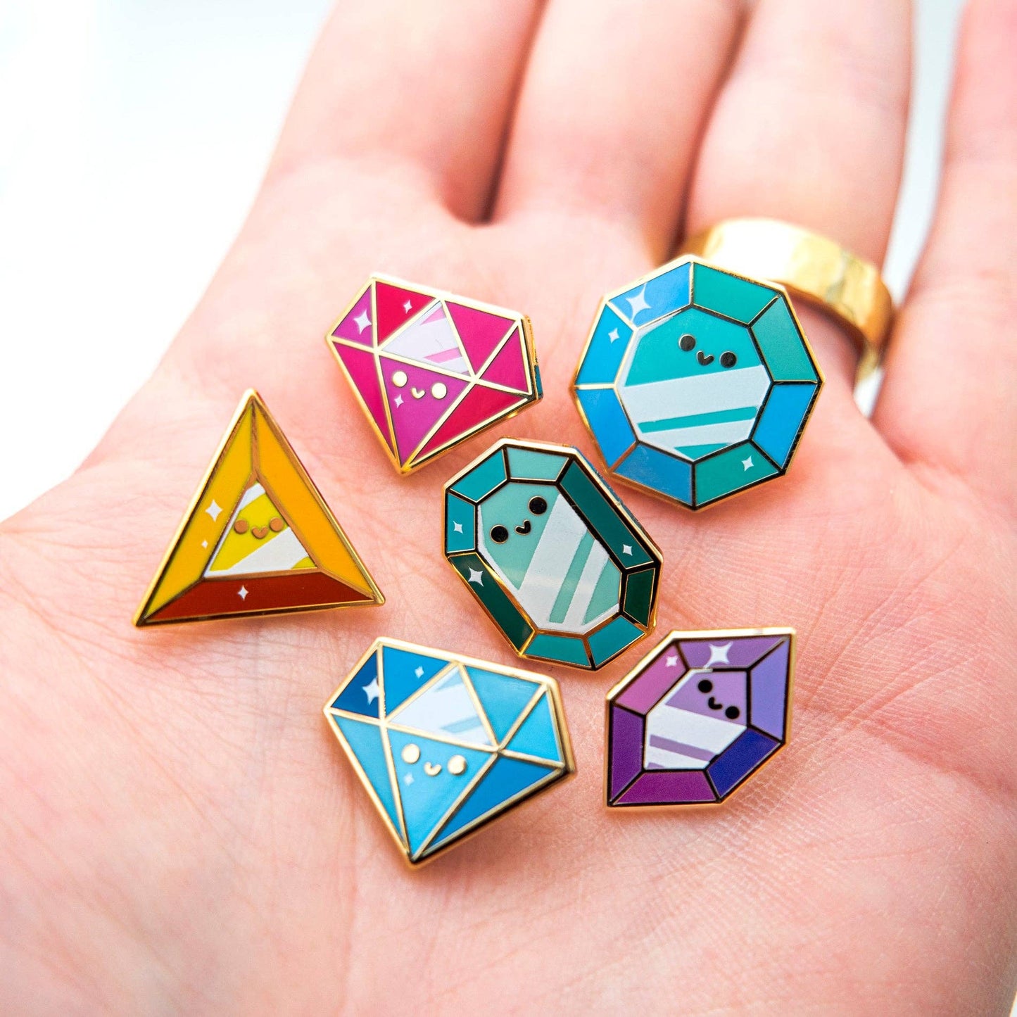 Tiny Gem Pins: BLUE TOPAZ PIN