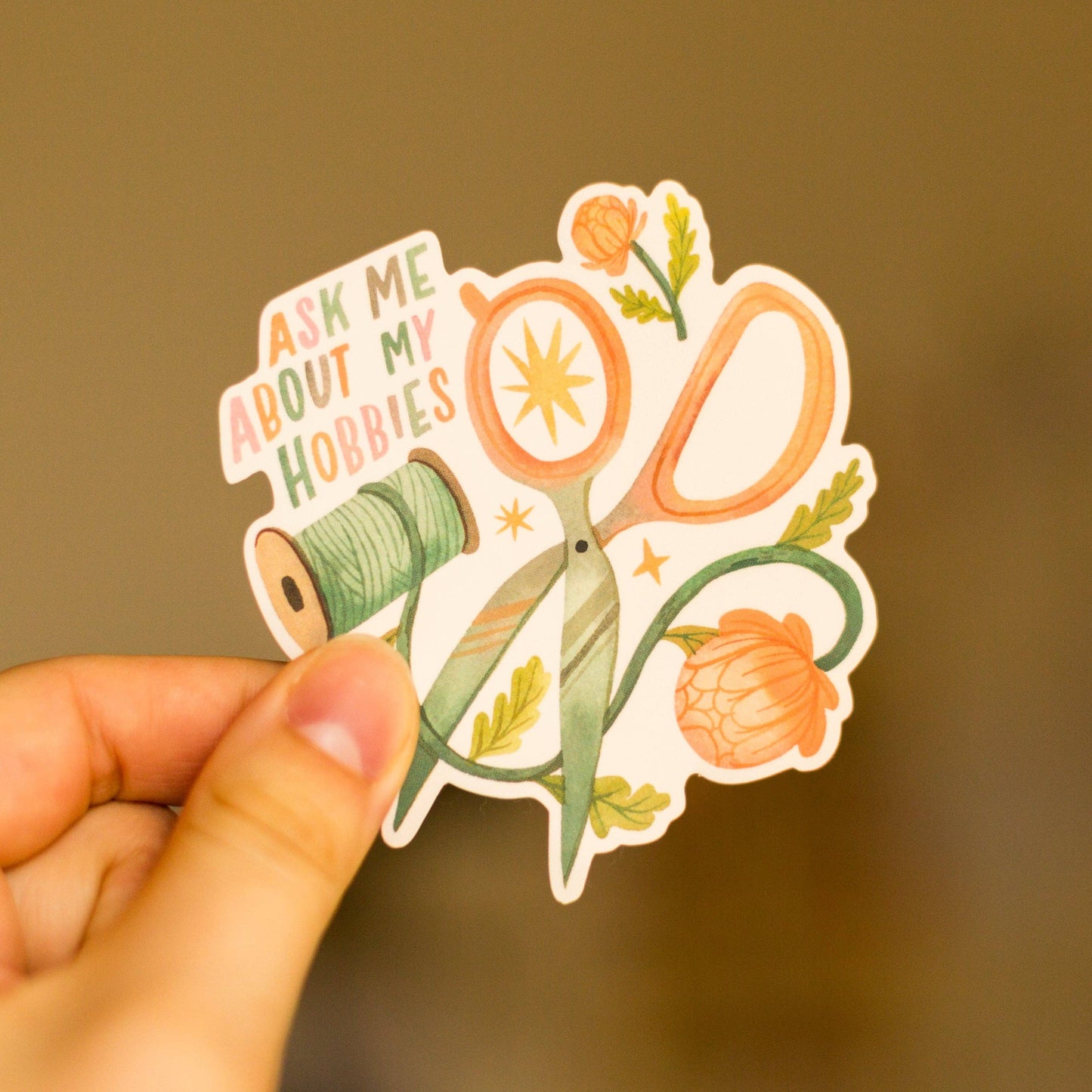 Vinyl Sticker — Ask Me About My Hobbies