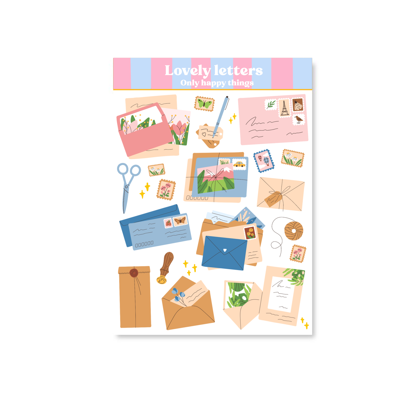 Sticker sheet Lovely letters A6