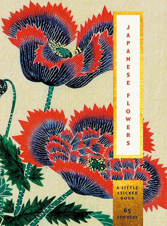 Japanese Flowers: A Little Sticker Book: Over 100 beautiful woodblock florals from Hokusai, Hiroshige and many others cover image