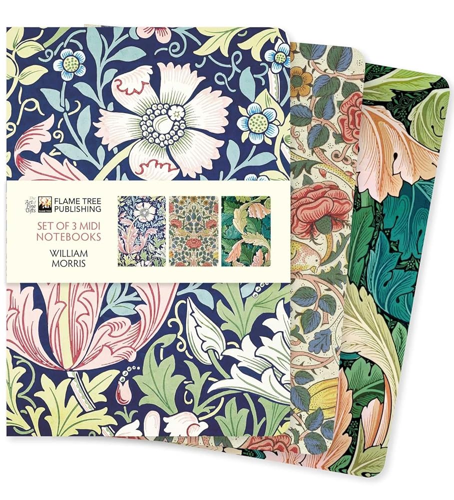 William Morris Set of 3 Midi Notebooks (Midi Notebook Collections) cover image