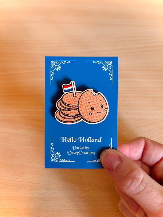 Dutch stroopwafels wooden pin