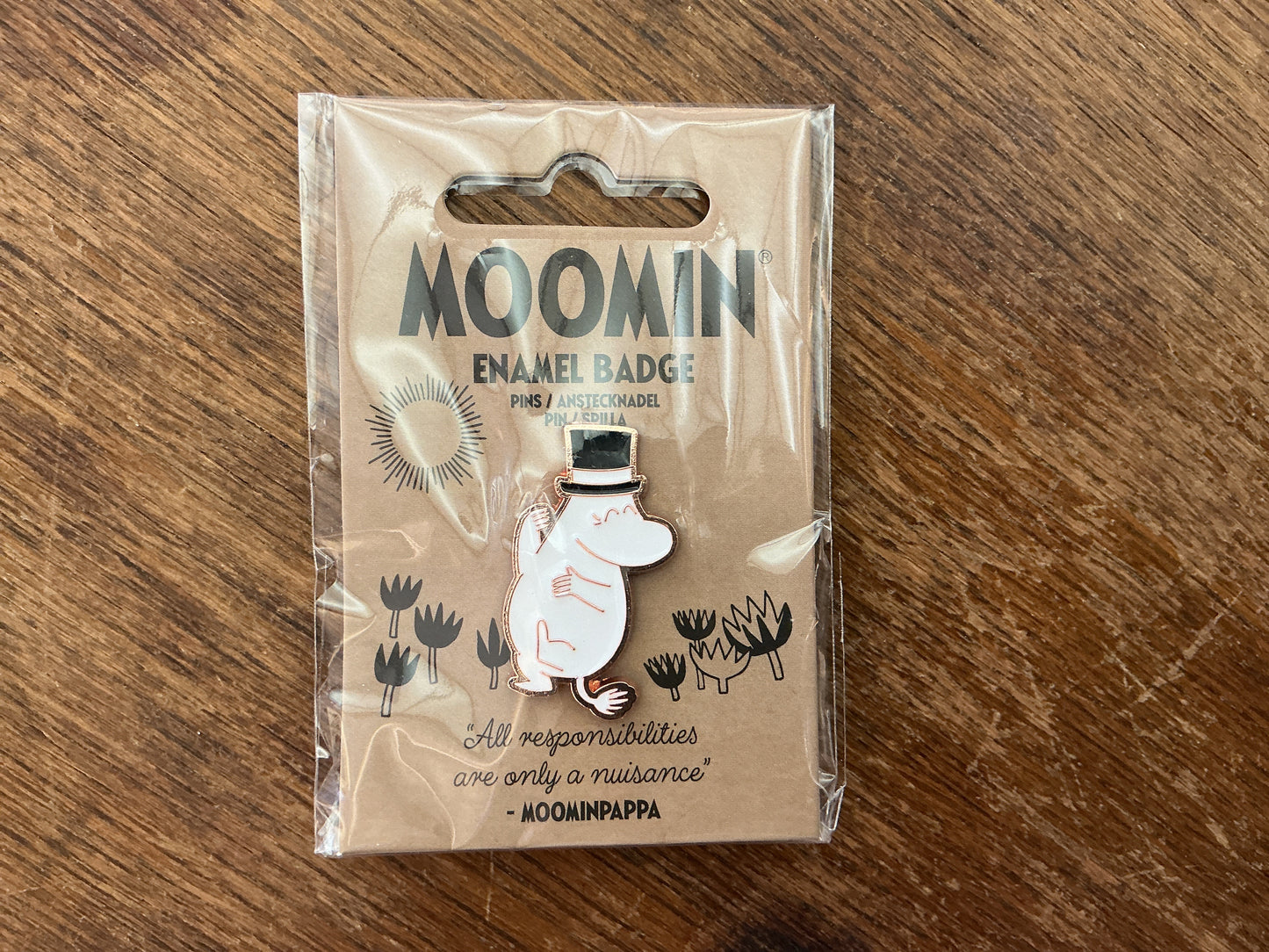 Moomin Pappa pin badge