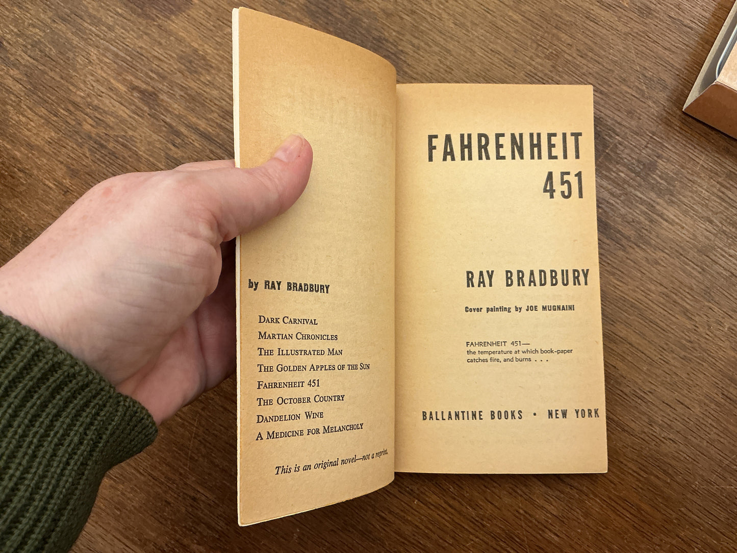 Fahrenheit 451 by Ray Bradbury 1953 paperback