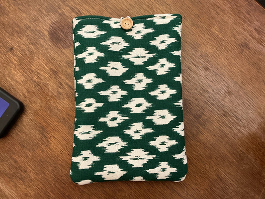 Green and White patterned Booksleeve