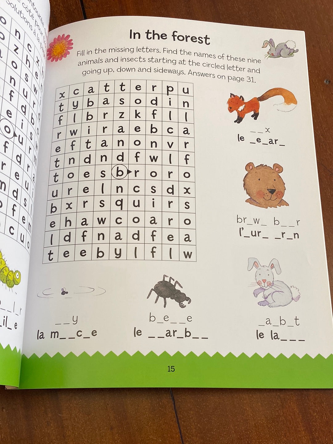 French-English Word Puzzle book