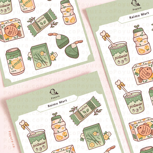 Raimu Mart Food Sticker Sheet