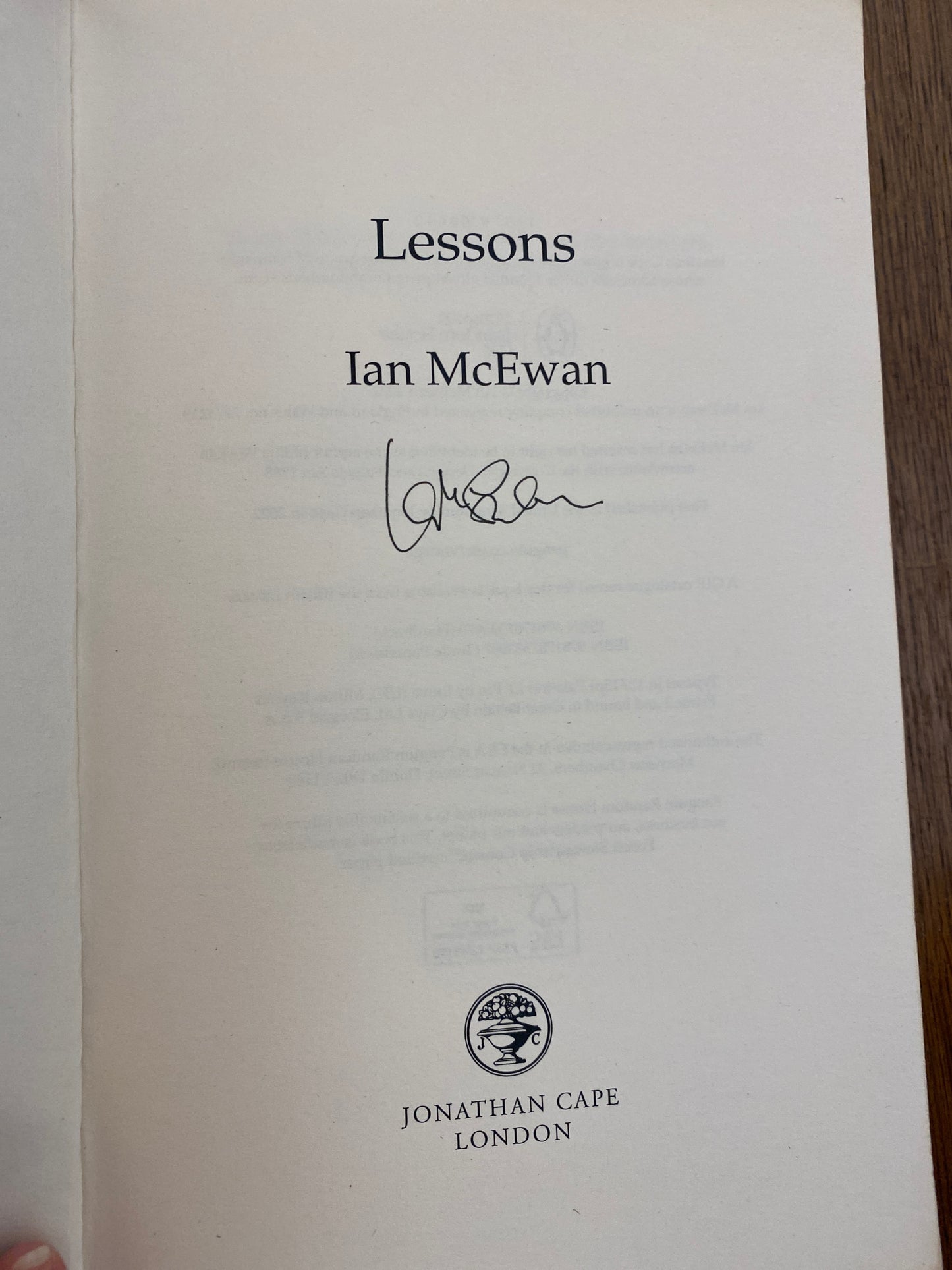 Lessons by Ian McEwan