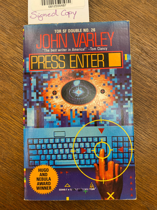 Hawksbill Station and Press Enter (Double Paperback) Signed by John Varley