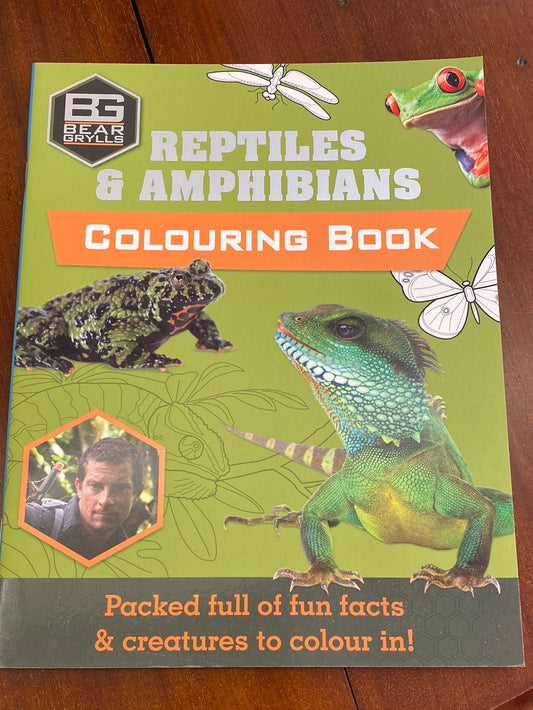 Reptiles and Amphibians colouring book