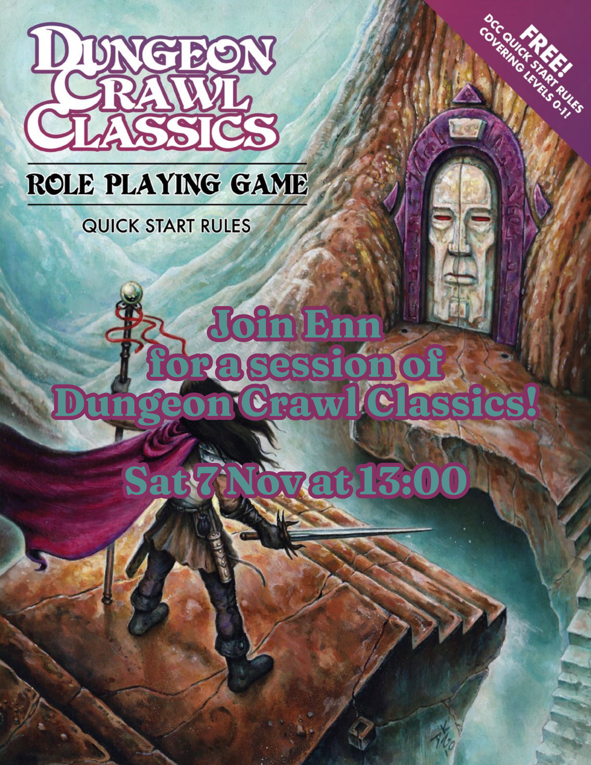 DCC RPG Session: Saturday 07/11/2026 at 13:00