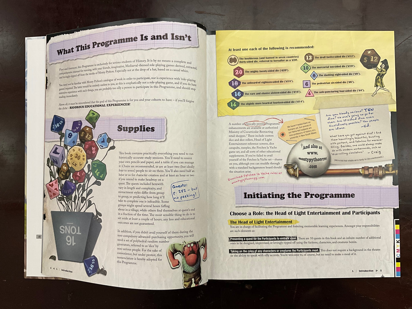 Monty Python's Cocurricular Mediaeval Reenactment Programme RPG (Includes PDF)