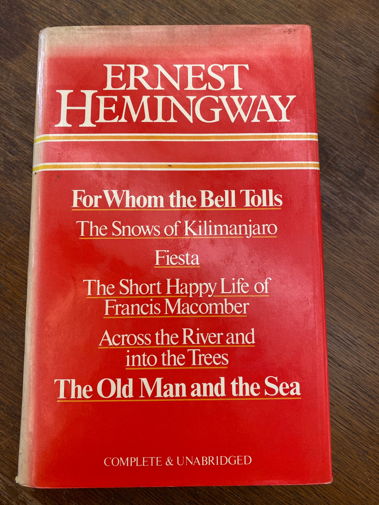 Ernest Hemingway Collection of Six Books