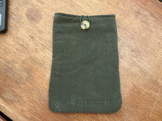 Green Corduroy  book sleeve