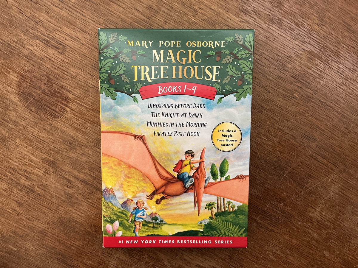 Magic Tree House Boxed Set, Books 1-4: Dinosaurs Before Dark, The Knight at Dawn, Mummies in the Morning, and Pirates Past Noon by Mary Pope Osborne