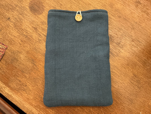 Blue Linen Booksleeve