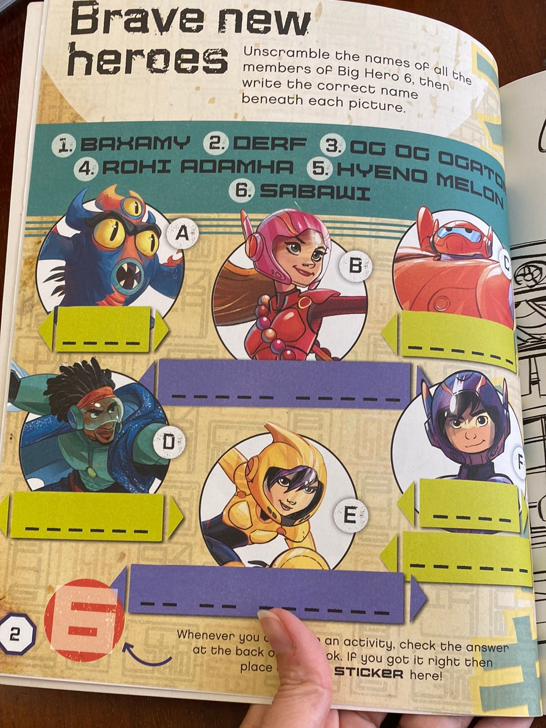 Big Hero 6 activity book